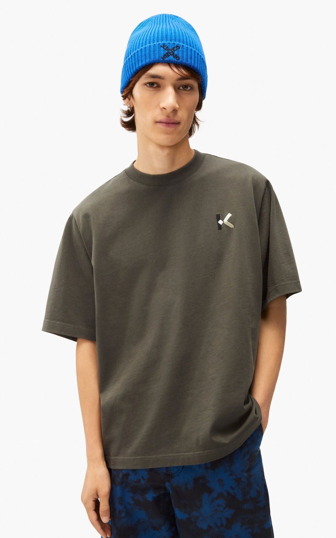 Kenzo K Logo T-shirts Herre - Grå Grå DK-672280